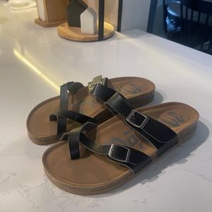 Mad Love Womens Prudence Slide Sandals Black Size 7